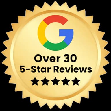 Over 30 5-Star Reviews badge